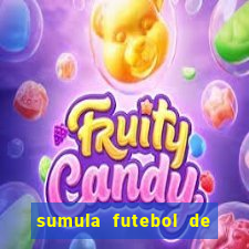 sumula futebol de campo word