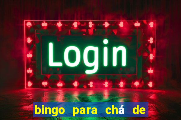 bingo para chá de bebê para imprimir grátis